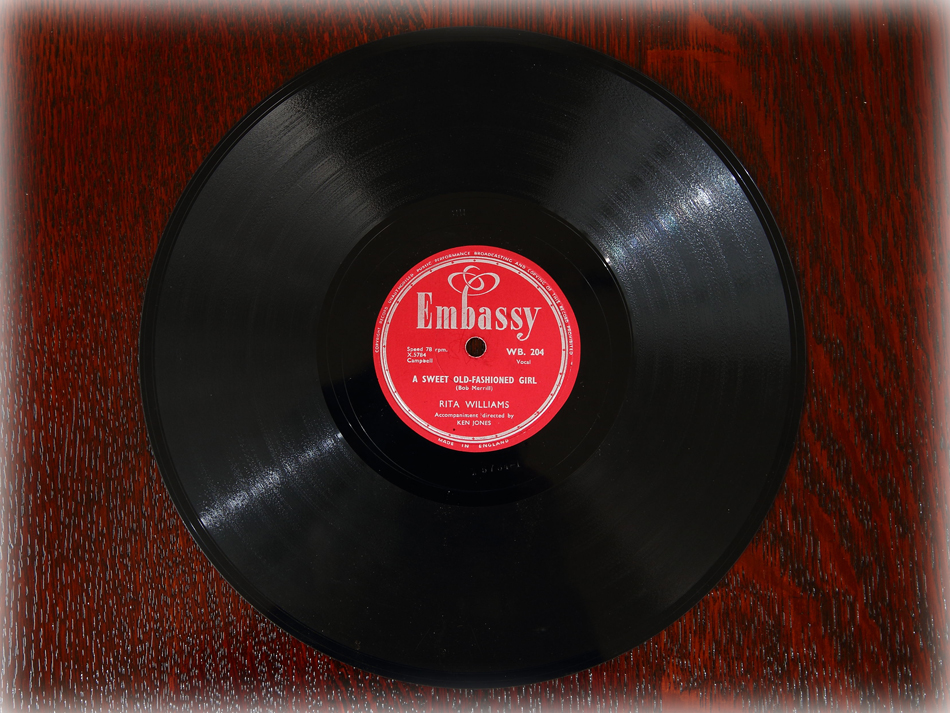SPレコード盤　10インチ25cm ～RITA WILLIAMS ～