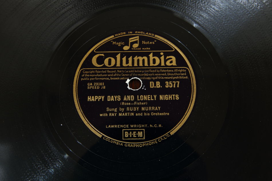 SPレコード盤　10インチ25cm ～RUBY MURRAY ～