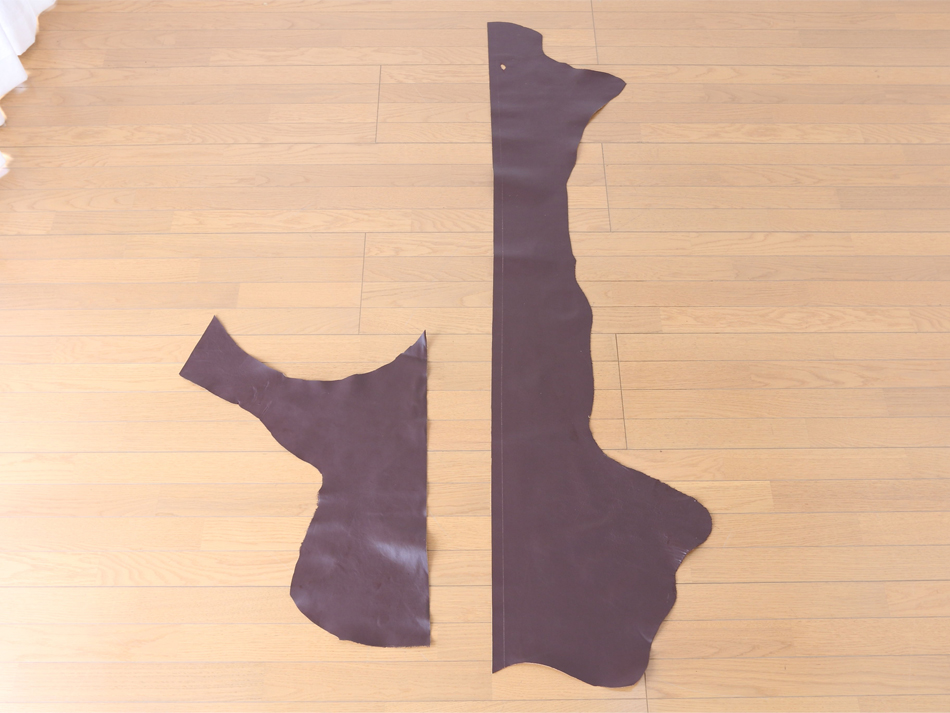 本革(黒茶)　ニュースムース　(16cm×160cm+α)