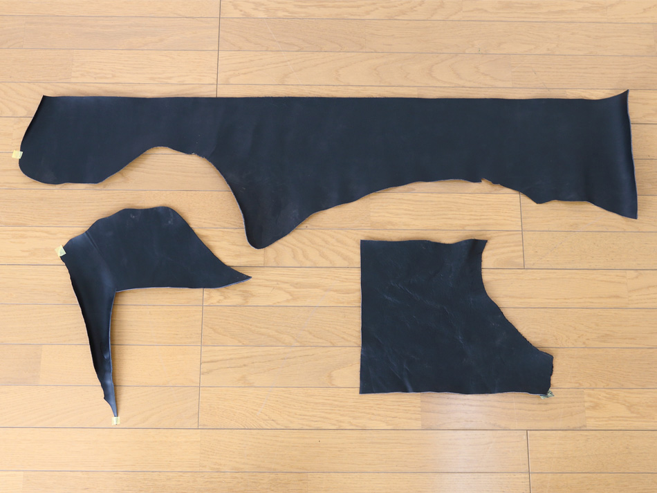 本革(黒)　ニュースムース (幅25cm×長さ120cm+α)