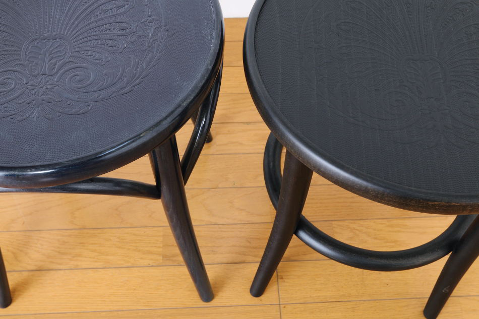 トンTON ベントスツール No60 リングレッグRing leg / ウレタン・ブラック