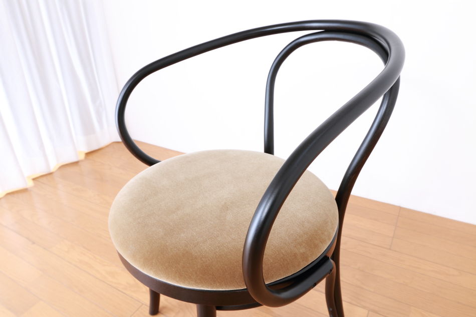 ページドPaged ベントアームチェア No9 Vienna/ダークウェンジ/クッションシート