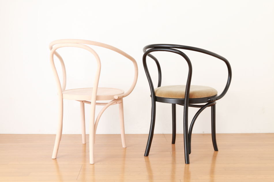 ページドPaged ベントアームチェア No9 Vienna/ダークウェンジ/クッションシート