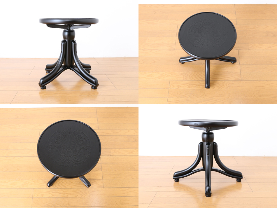 トンTON ベントウッドレボルビングスツールNo505ピアノPIANO/ダーク・ウェンジ