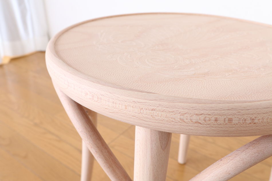 トンTON ベントウッドスツール No60 アーチレッグArch leg/クリアオイル・フィニッシュ