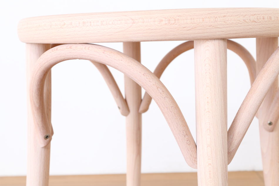トンTON ベントウッドスツール No60 アーチレッグArch leg/クリアオイル・フィニッシュ