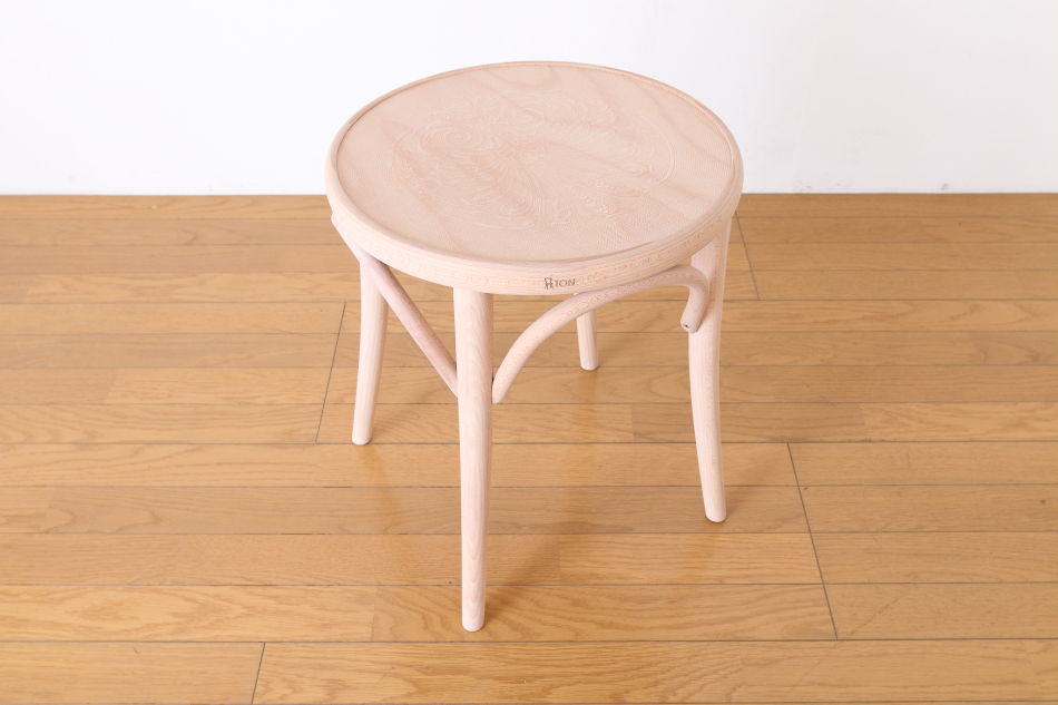トンTON ベントウッドスツール No60 アーチレッグArch leg/クリアオイル・フィニッシュ