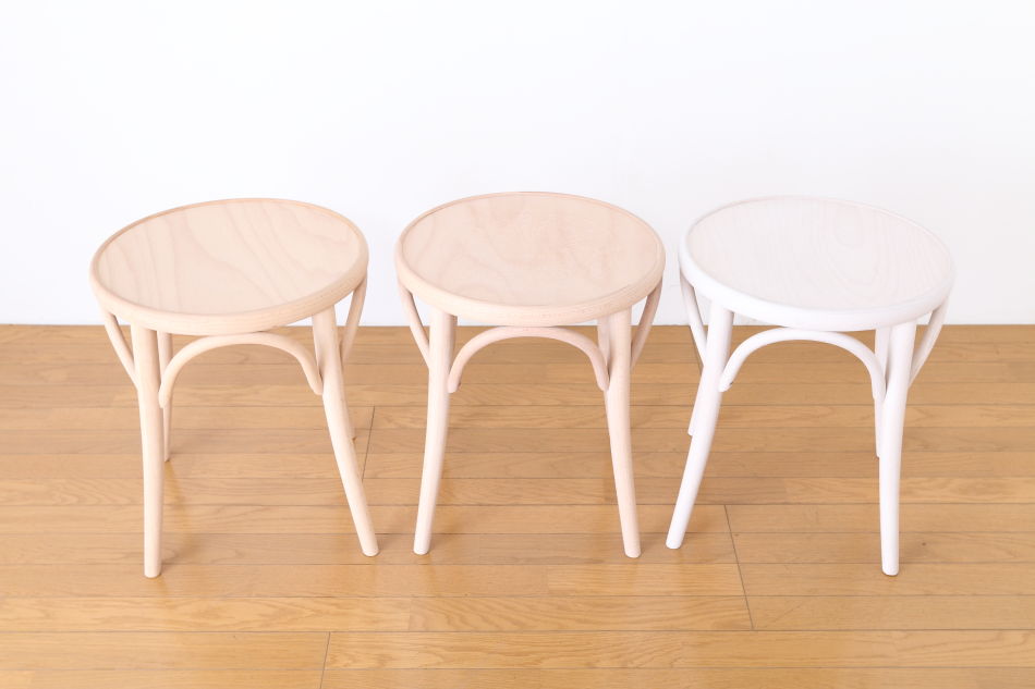 トンTON ベントウッドスツール No60 アーチレッグArch leg/クリアオイル・フィニッシュ