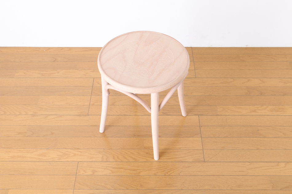 トンTON ベントウッドスツール No60 アーチレッグArch leg/クリアオイル・フィニッシュ