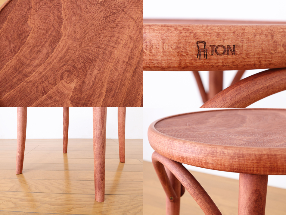 トンTON ベントウッドスツール No60 アーチレッグArch leg/チェリーオイル