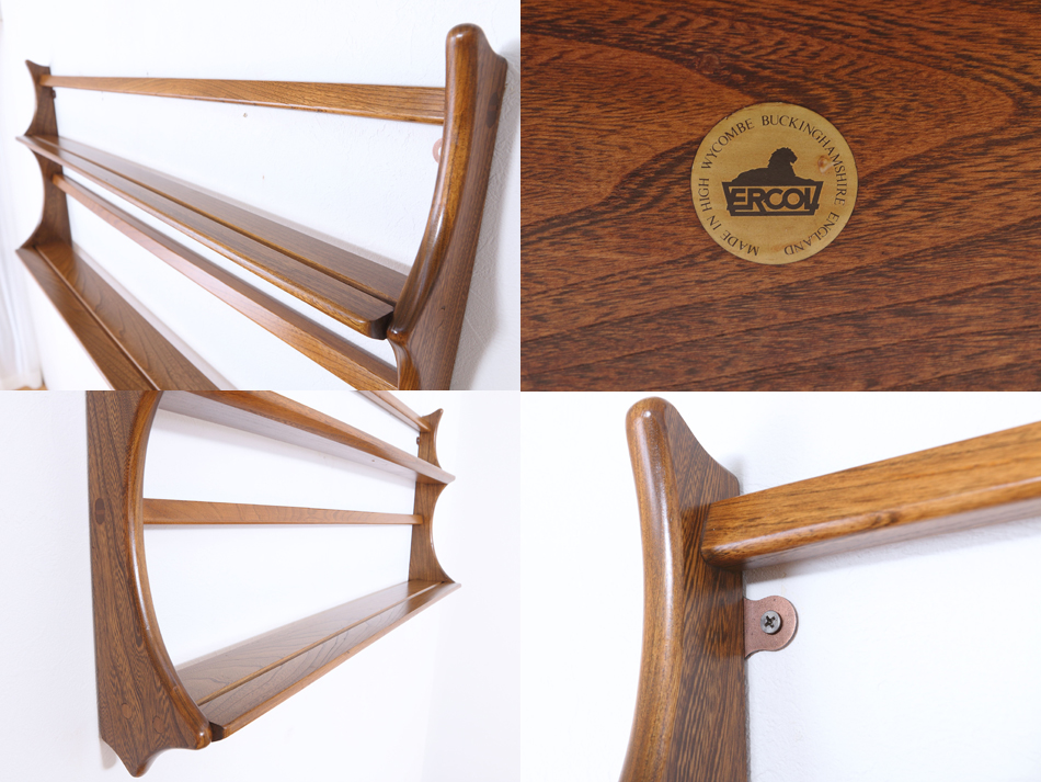 アーコール ERCOL No268 ソリッドエルム ウォールラック/ゴールドラベル