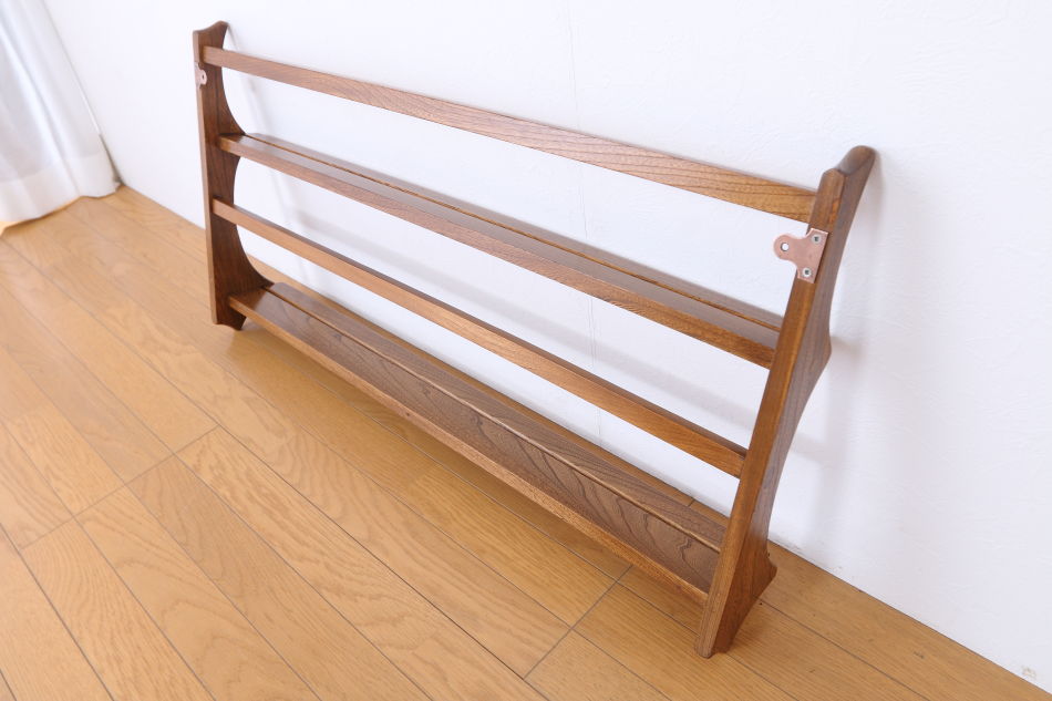 アーコール ERCOL No268 ソリッドエルム ウォールラック/ゴールドラベル