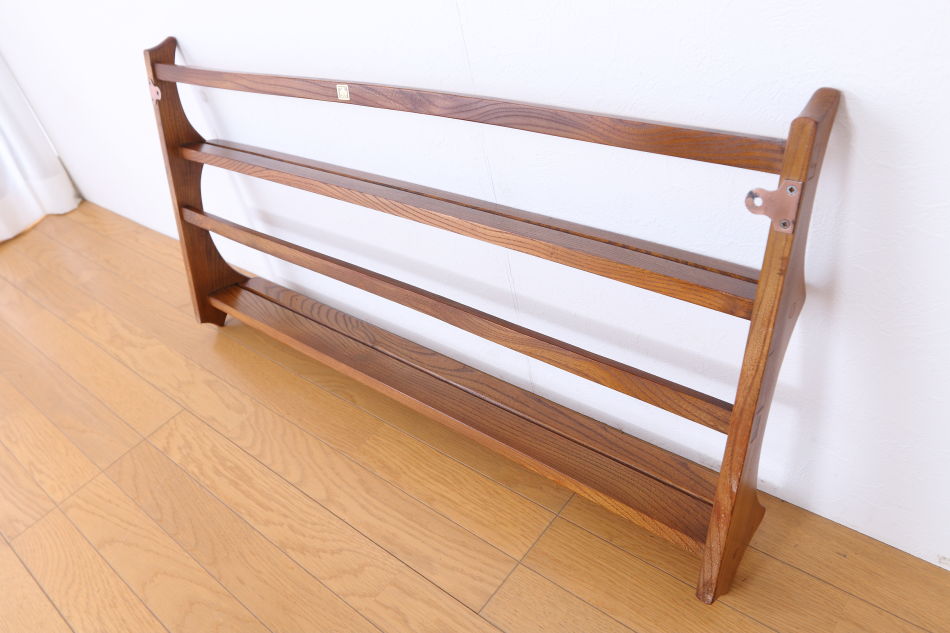 アーコール ERCOL No268 ソリッドエルム ウォールラック/ブルーラベル