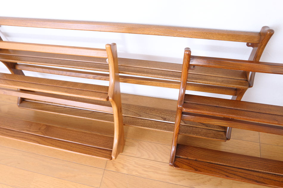 アーコール ERCOL No268 ソリッドエルム ウォールラック/ブルーラベル