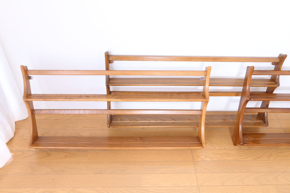 アーコール ERCOL No268 ソリッドエルム ウォールラック/ブルーラベル