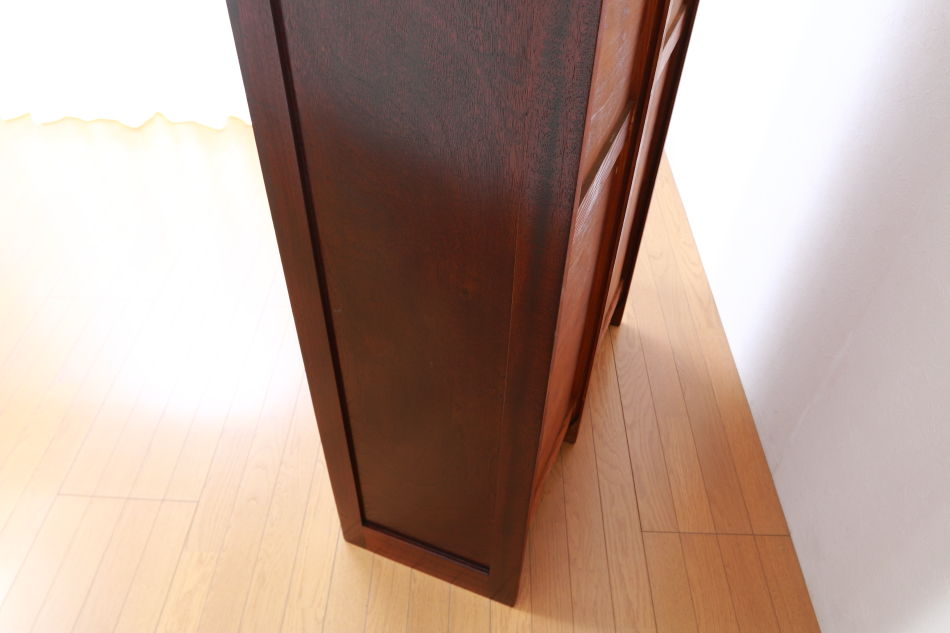 ダブルシャッター マホガニーファイリングキャビネット