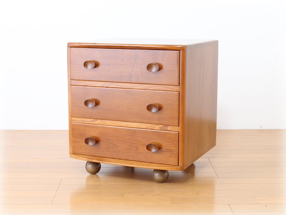 アーコールERCOL No410 ウィンザーエルム サイドチェスト / ブルーラベル