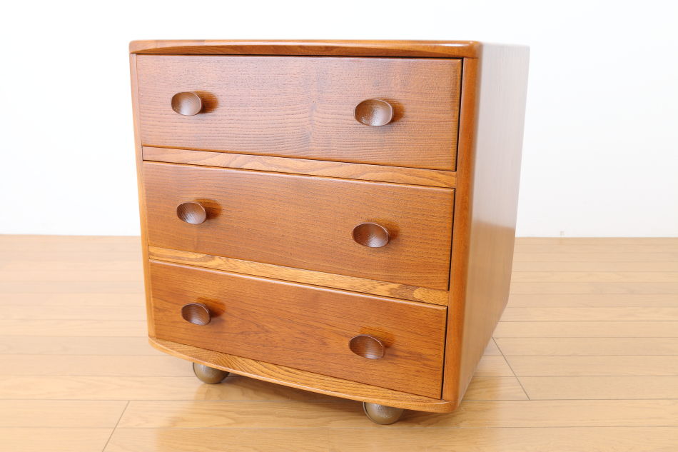 アーコールERCOL No410 ウィンザーエルム サイドチェスト / ブルーラベル