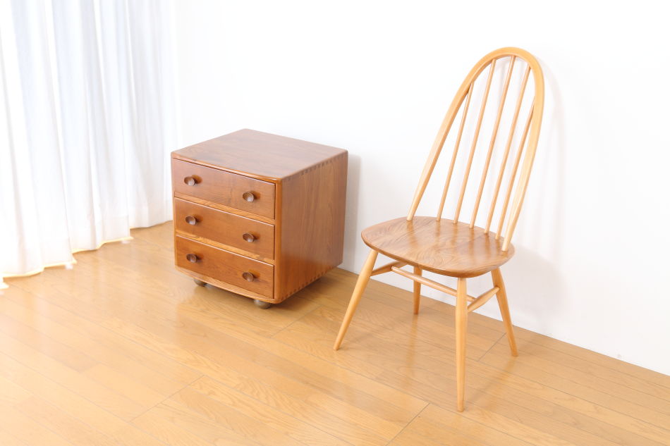 アーコールERCOL No410 ウィンザーエルム サイドチェスト / ブルーラベル