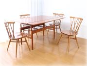 ERCOL1950s×北欧1960s ミッドセンチュリーダイニング5点セット 
