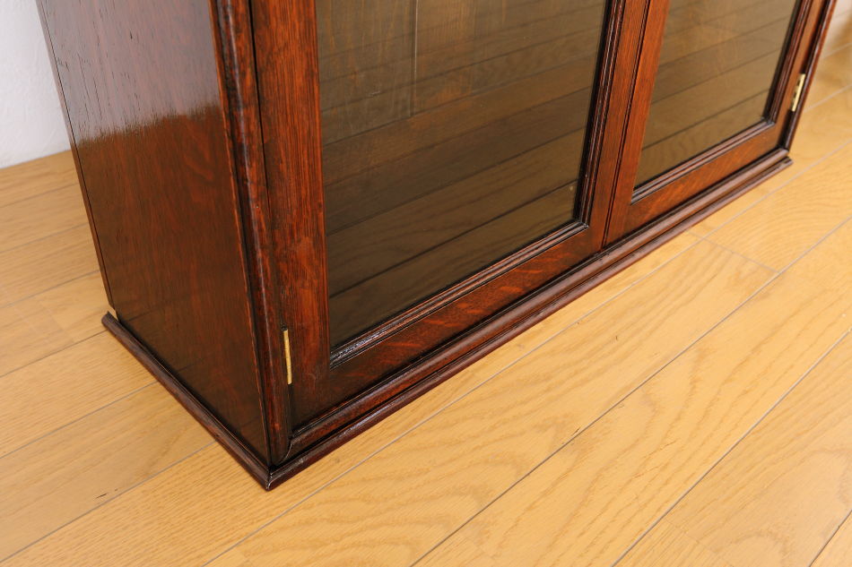 クイーンアンスタイル イングランドオーク ドームトップビューローブックケース