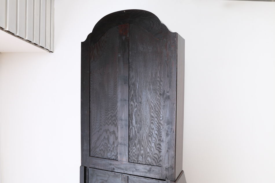 クイーンアンスタイル イングランドオーク ドームトップビューローブックケース