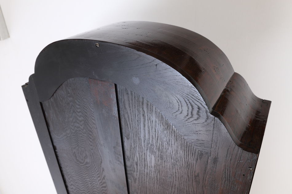 クイーンアンスタイル イングランドオーク ドームトップビューローブックケース