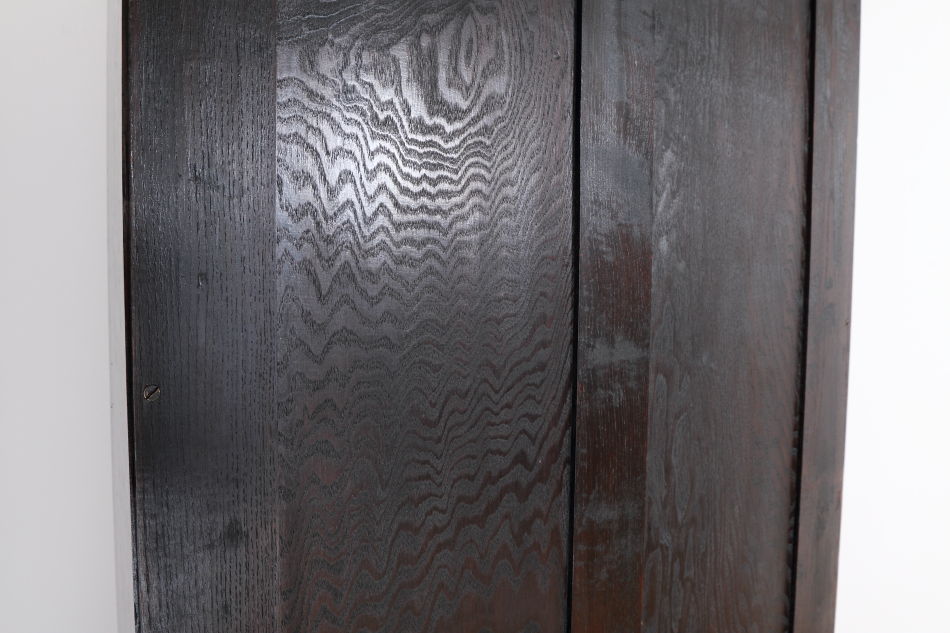 クイーンアンスタイル イングランドオーク ドームトップビューローブックケース