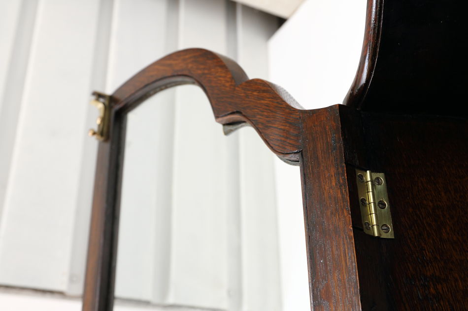 クイーンアンスタイル イングランドオーク ドームトップビューローブックケース