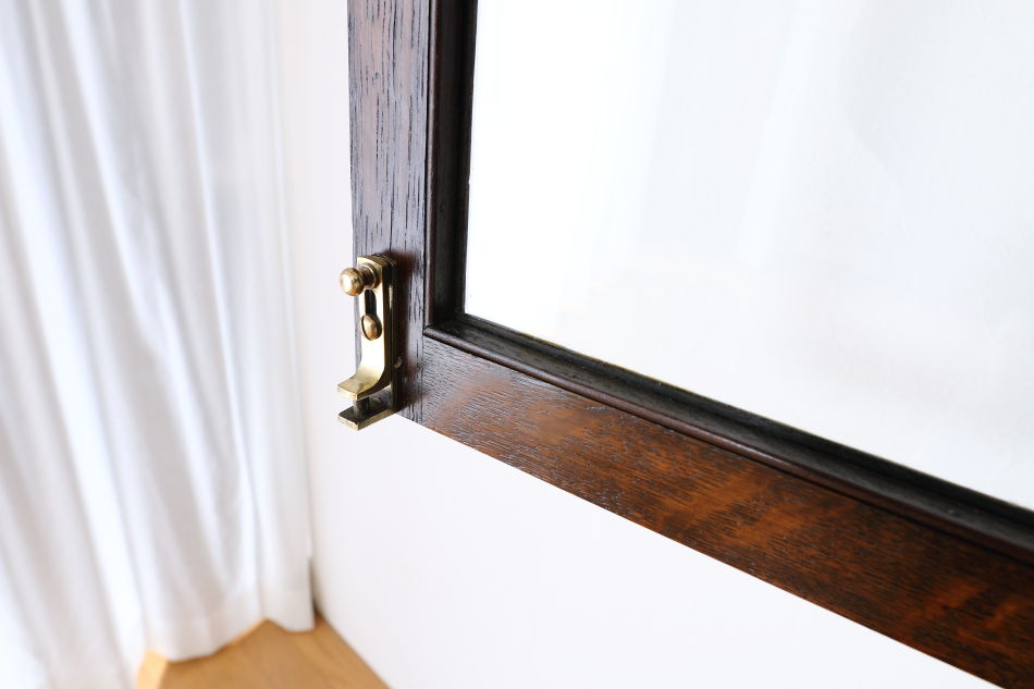 クイーンアンスタイル イングランドオーク ドームトップビューローブックケース