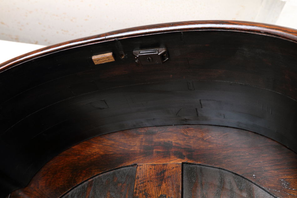 クイーンアンスタイル イングランドオーク ドームトップビューローブックケース