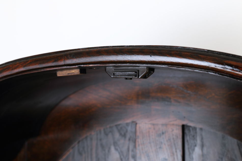 クイーンアンスタイル イングランドオーク ドームトップビューローブックケース