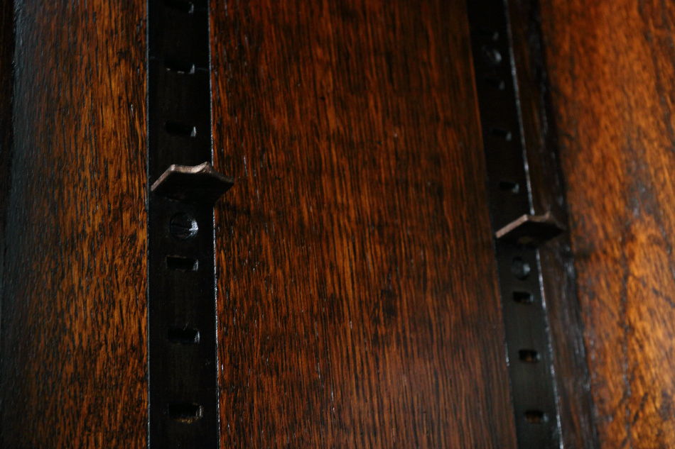 クイーンアンスタイル イングランドオーク ドームトップビューローブックケース