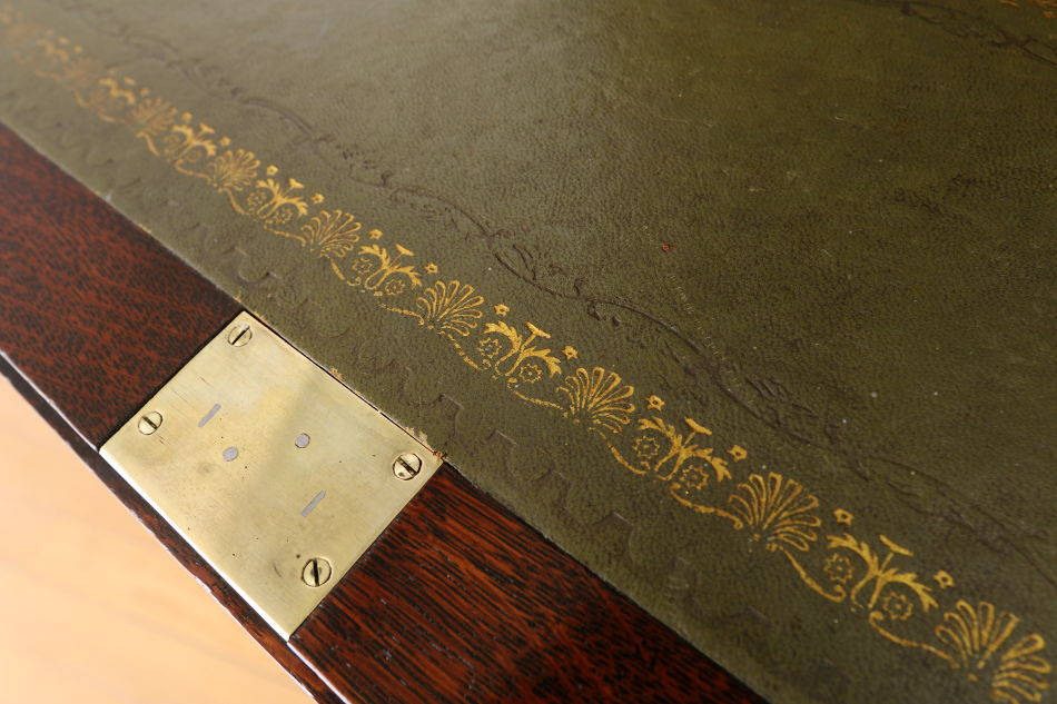 クイーンアンスタイル イングランドオーク ドームトップビューローブックケース