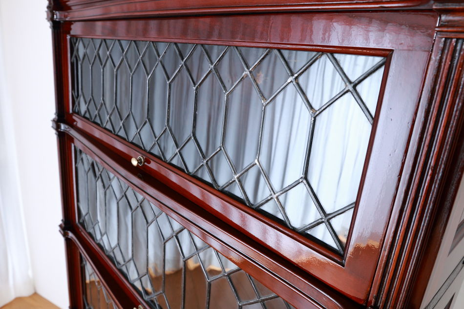 グローブヴェルニッケGlobe Wernicke 5スタッキングステンドグラスマホガニーブックケース