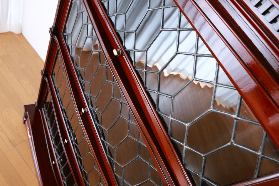 グローブヴェルニッケGlobe Wernicke 5スタッキングステンドグラスマホガニーブックケース