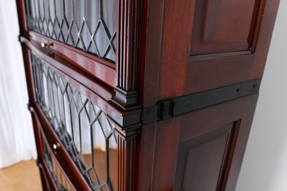 グローブヴェルニッケGlobe Wernicke 5スタッキングステンドグラスマホガニーブックケース