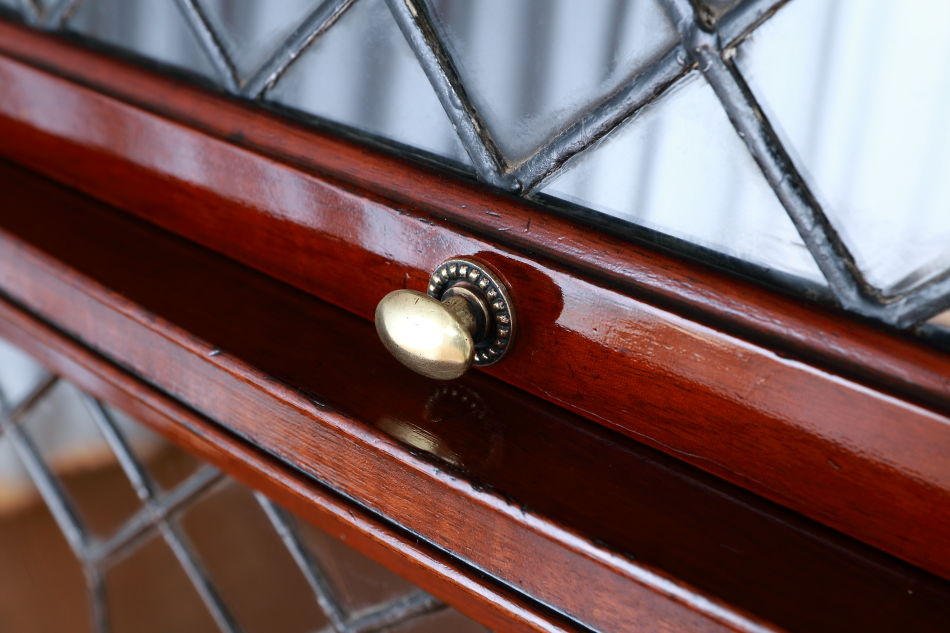 グローブヴェルニッケGlobe Wernicke 5スタッキングステンドグラスマホガニーブックケース