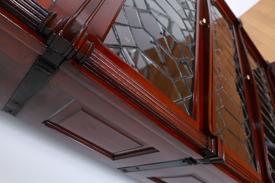 グローブヴェルニッケGlobe Wernicke 5スタッキングステンドグラスマホガニーブックケース