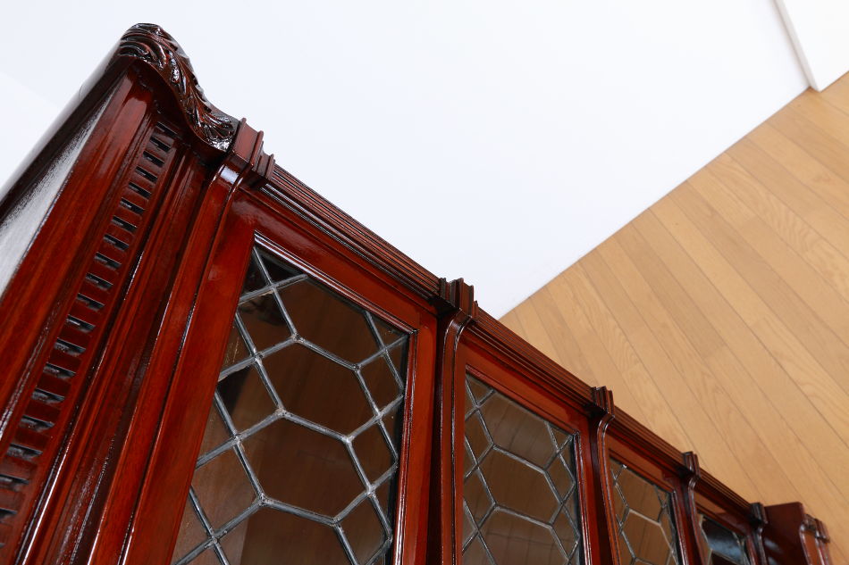 グローブヴェルニッケGlobe Wernicke 5スタッキングステンドグラスマホガニーブックケース