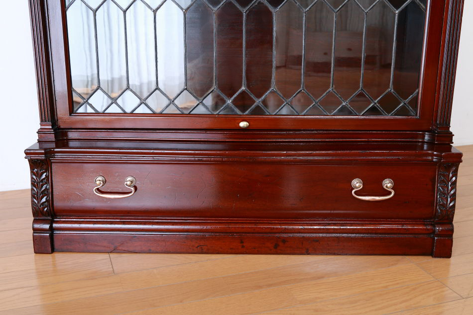 グローブヴェルニッケGlobe Wernicke 5スタッキングステンドグラスマホガニーブックケース