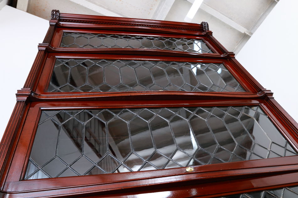 グローブヴェルニッケGlobe Wernicke 5スタッキングステンドグラスマホガニーブックケース