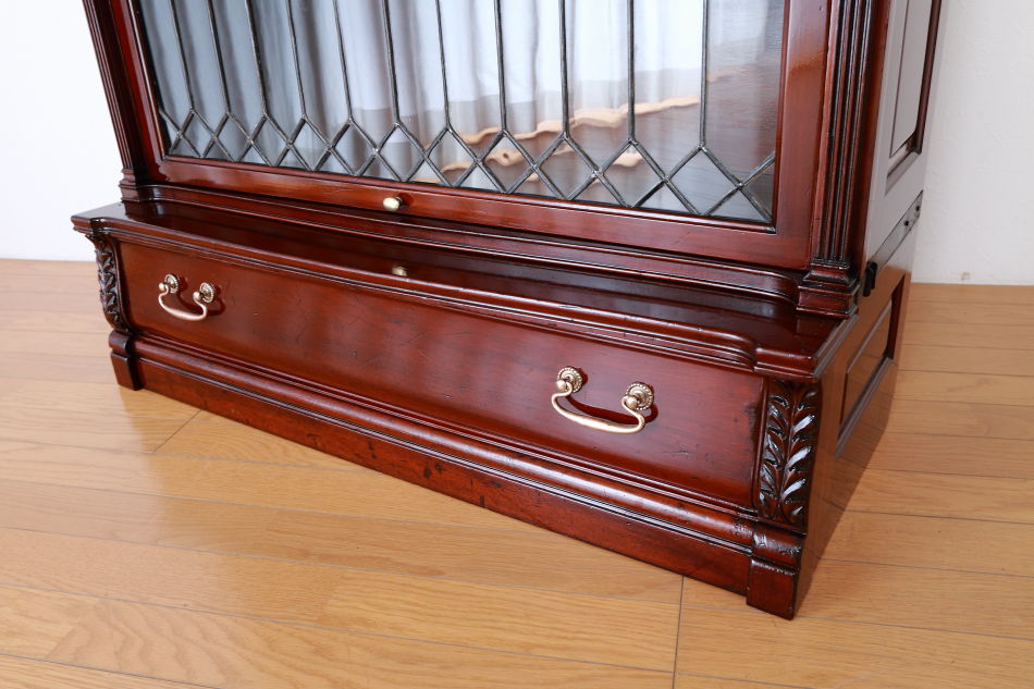 グローブヴェルニッケGlobe Wernicke 5スタッキングステンドグラスマホガニーブックケース