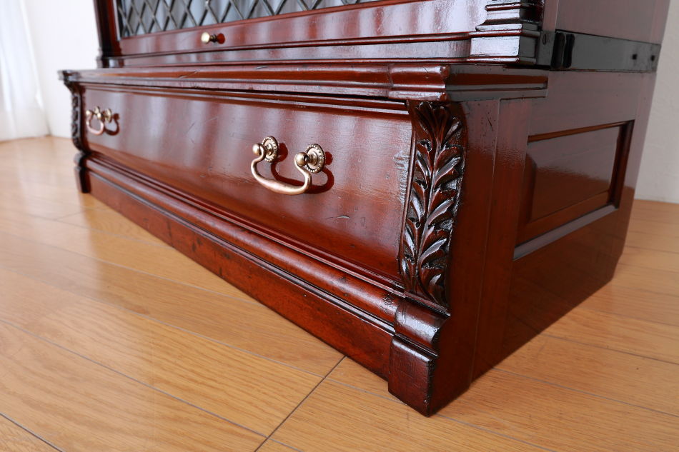 グローブヴェルニッケGlobe Wernicke 5スタッキングステンドグラスマホガニーブックケース