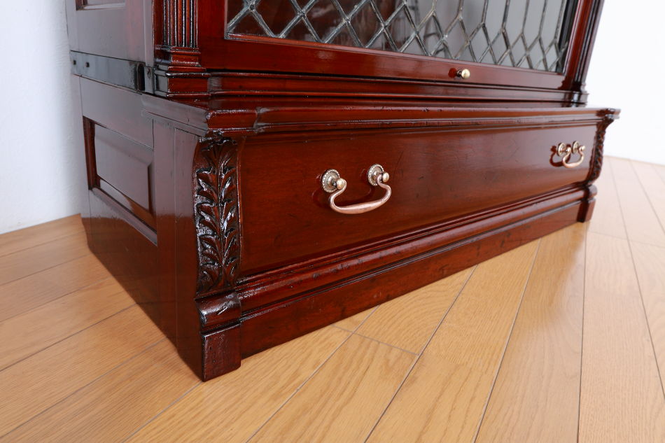 グローブヴェルニッケGlobe Wernicke 5スタッキングステンドグラスマホガニーブックケース