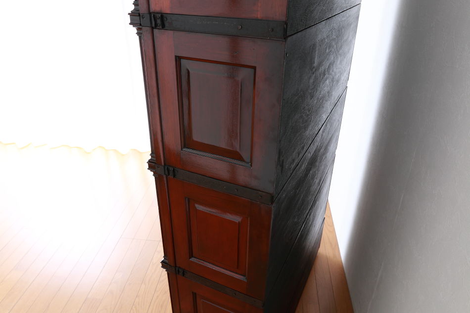 グローブヴェルニッケGlobe Wernicke 5スタッキングステンドグラスマホガニーブックケース