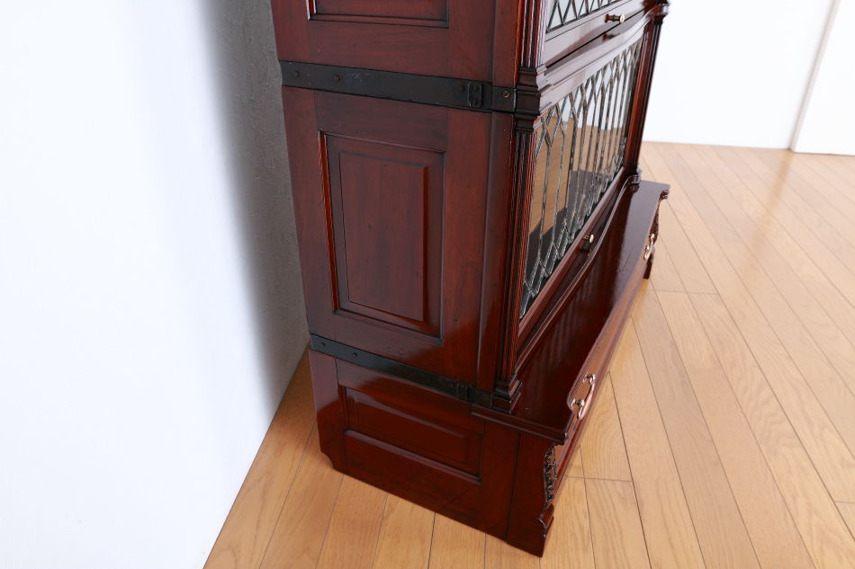 グローブヴェルニッケGlobe Wernicke 5スタッキングステンドグラスマホガニーブックケース