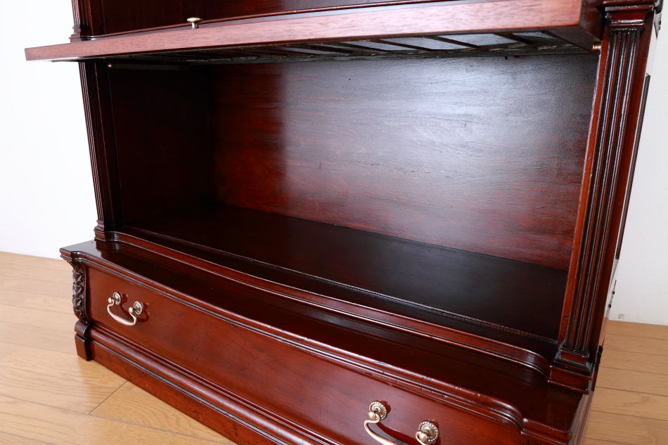 グローブヴェルニッケGlobe Wernicke 5スタッキングステンドグラスマホガニーブックケース