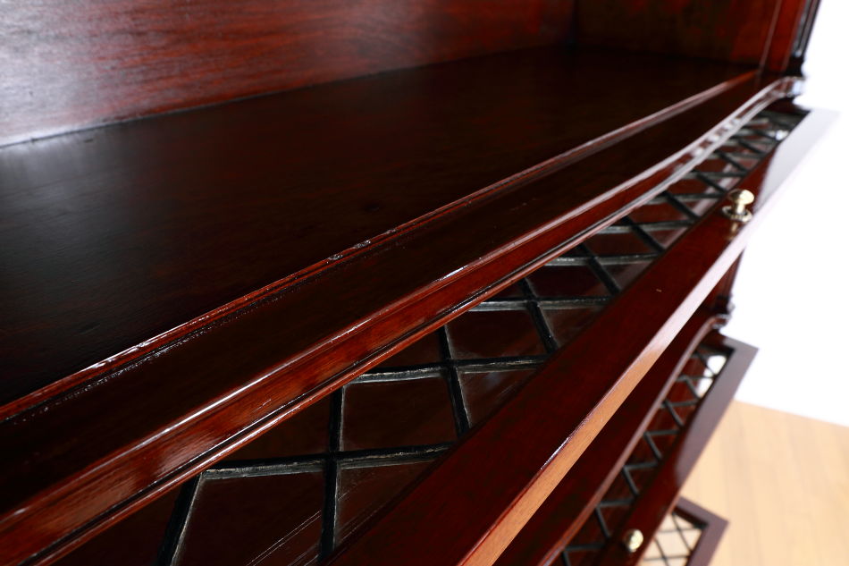 グローブヴェルニッケGlobe Wernicke 5スタッキングステンドグラスマホガニーブックケース