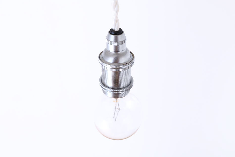 ブリティッシュ・トラディショナル アルミヘアラインシルバー E17コードペンダントランプ